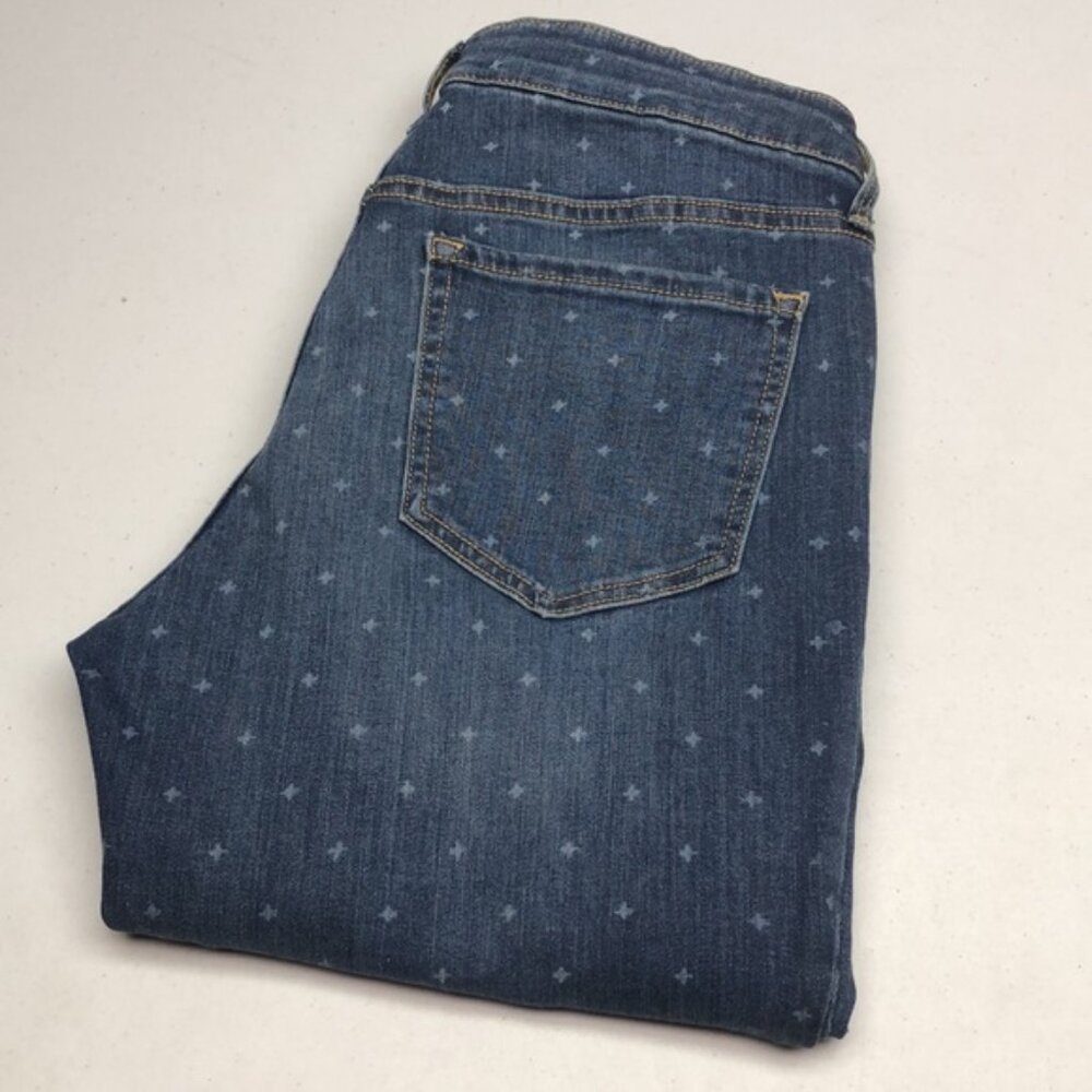 LIKE NEW OLD NAVY DEMSTAR PATTERN ROCKSTAR SLIMCUT JEANS 12/31x28 ⭐️